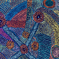 Aboriginal Artwork by Megan Nampijinpa Kantamarra, Marapinti Dreaming, 107x91cm
