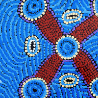 Aboriginal Artwork by Megan Nampijinpa Kantamarra, Marapinti Dreaming, 30x30cm