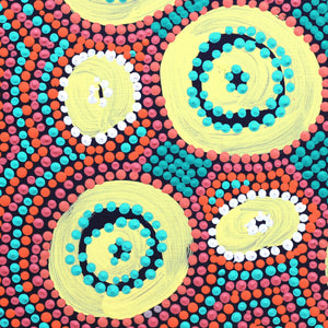 Aboriginal Artwork by Megan Nampijinpa Kantamarra, Marapinti Dreaming, 30x30cm - ART ARK®
