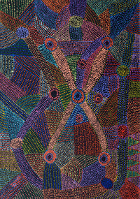 Aboriginal Artwork by Megan Nampijinpa Kantamarra, Marapinti Dreaming, 152x107cm