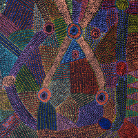 Aboriginal Artwork by Megan Nampijinpa Kantamarra, Marapinti Dreaming, 152x107cm