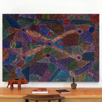 Aboriginal Artwork by Megan Nampijinpa Kantamarra, Marapinti Dreaming, 152x107cm