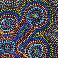 Aboriginal Artwork by Megan Nampijinpa Kantamarra, Marapinti Dreaming, 46x46cm