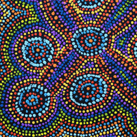 Aboriginal Artwork by Megan Nampijinpa Kantamarra, Marapinti Dreaming, 46x46cm