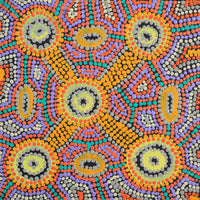 Aboriginal Artwork by Megan Nampijinpa Kantamarra, Marapinti Dreaming, 30x30cm