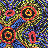 Aboriginal Artwork by Megan Nampijinpa Kantamarra, Marapinti Dreaming, 46x46cm