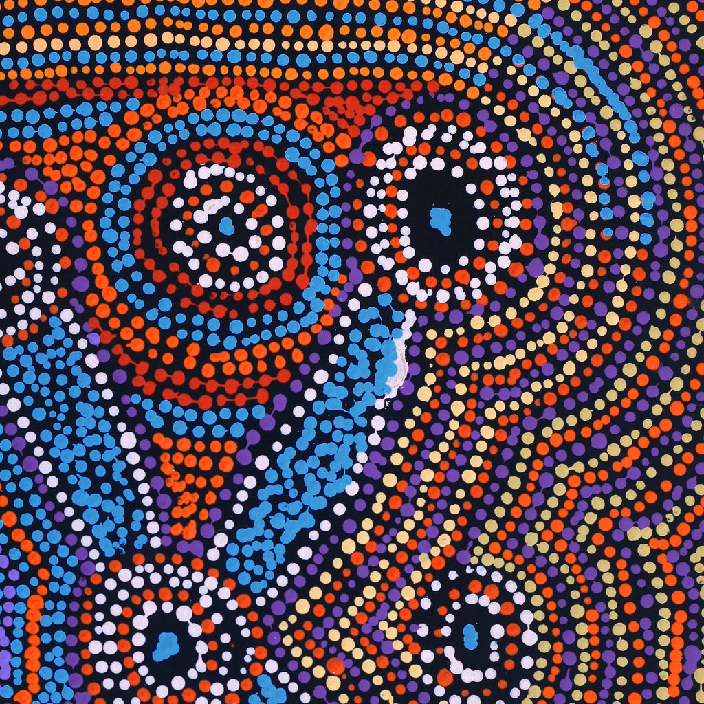 Aboriginal Artwork by Megan Nampijinpa Kantamarra, Marapinti Dreaming, 61x46cm