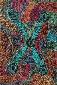 Aboriginal Artwork by Megan Nampijinpa Kantamarra, Marapinti Dreaming, 91x61cm