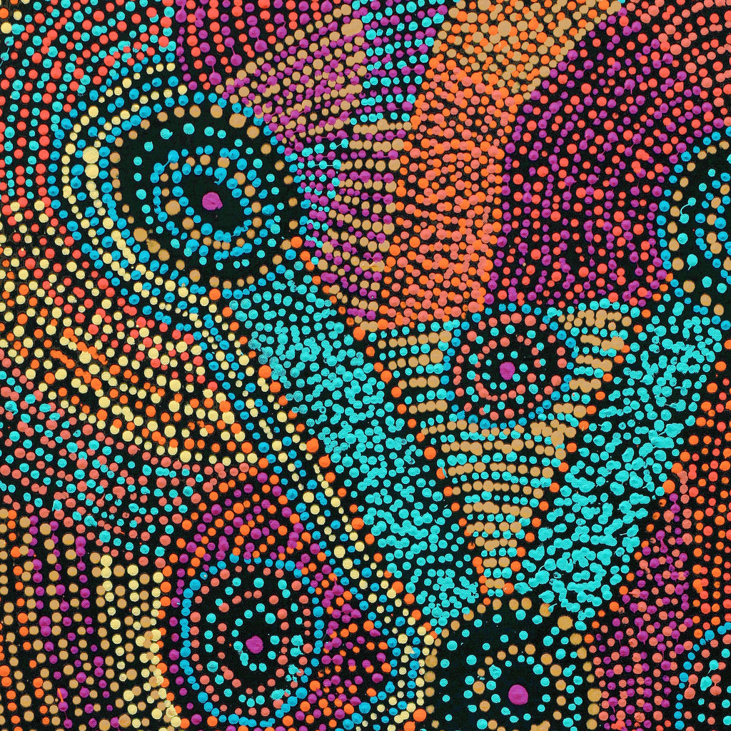 Aboriginal Artwork by Megan Nampijinpa Kantamarra, Marapinti Dreaming, 91x61cm