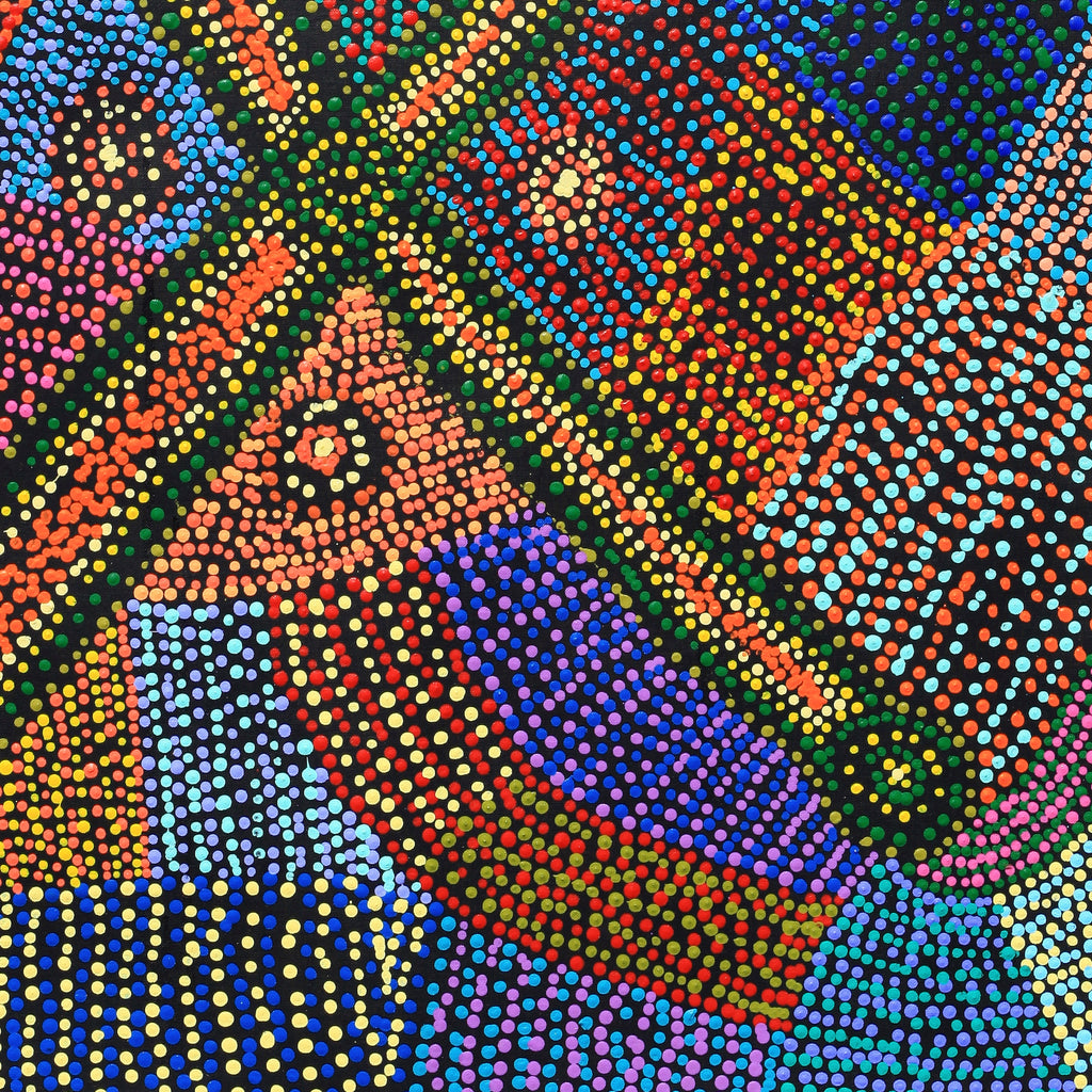 Aboriginal Artwork by Megan Nampijinpa Kantamarra, Marapinti Dreaming, 91x76cm
