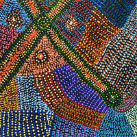 Aboriginal Artwork by Megan Nampijinpa Kantamarra, Marapinti Dreaming, 91x76cm