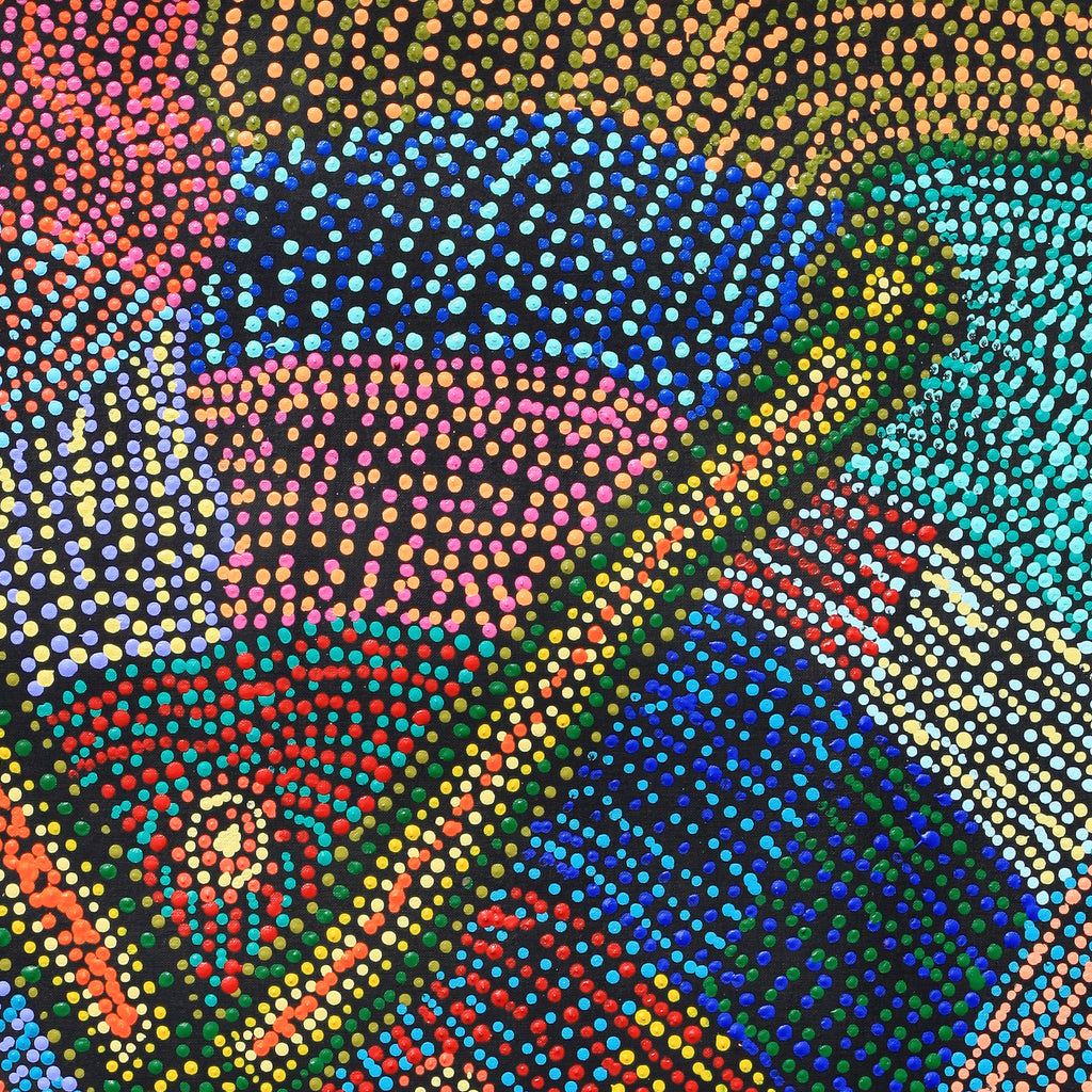 Aboriginal Artwork by Megan Nampijinpa Kantamarra, Marapinti Dreaming, 91x76cm