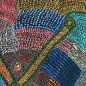 Aboriginal Artwork by Megan Nampijinpa Kantamarra, Marapinti Dreaming, 91x76cm - ART ARK®