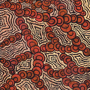 Aboriginal Artwork by Melinda Napurrurla Wilson, Lukarrara Jukurrpa, 107x46cm - ART ARK®