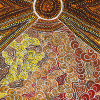 Aboriginal Artwork by Melinda Napurrurla Wilson, Lukarrara Jukurrpa, 107x46cm