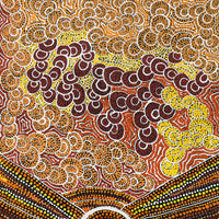 Aboriginal Artwork by Melinda Napurrurla Wilson, Lukarrara Jukurrpa, 107x46cm