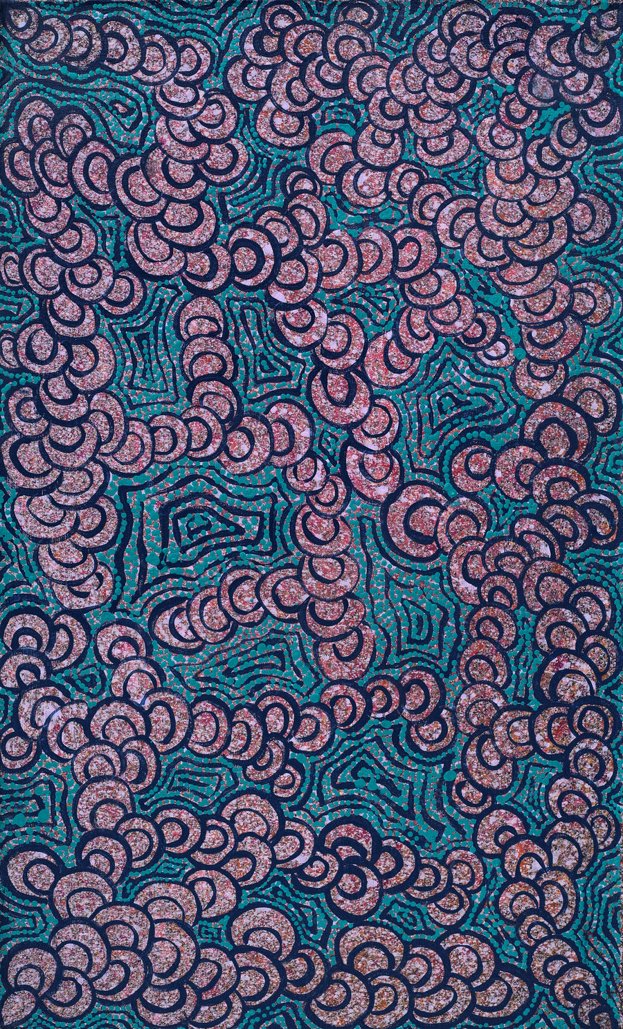 Aboriginal Artwork by Melinda Napurrurla Wilson, Lukarrara Jukurrpa, 76x46cm