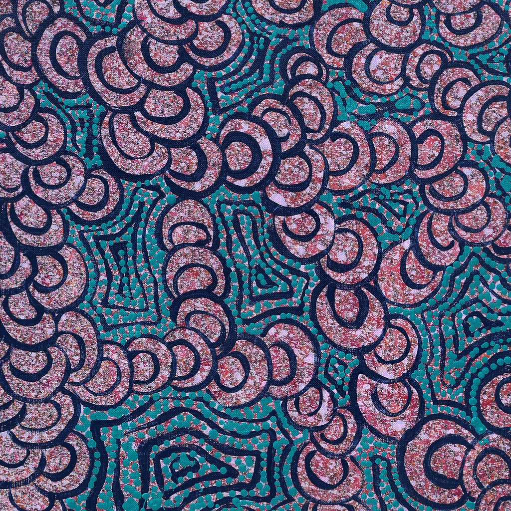 Aboriginal Artwork by Melinda Napurrurla Wilson, Lukarrara Jukurrpa, 76x46cm