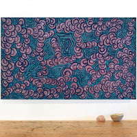 Aboriginal Artwork by Melinda Napurrurla Wilson, Lukarrara Jukurrpa, 76x46cm