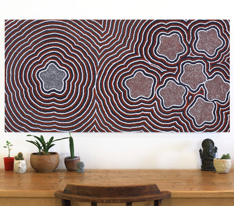 Aboriginal Artwork by Melissa Donegan, Kungkarangkalpa (Seven Sisters Story), 122x61cm