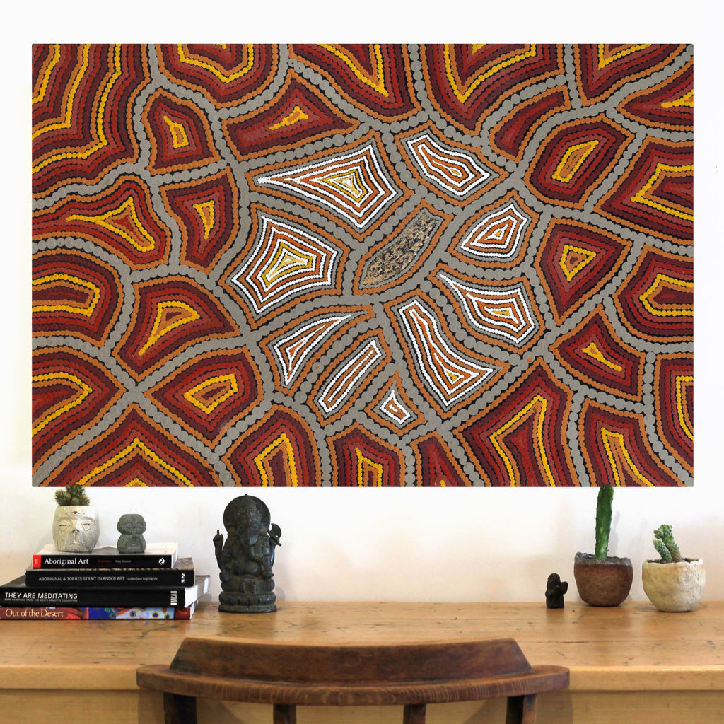 Aboriginal Artwork by Melissa Donegan, Walka Wiru Ngura Wiru, 91x61cm