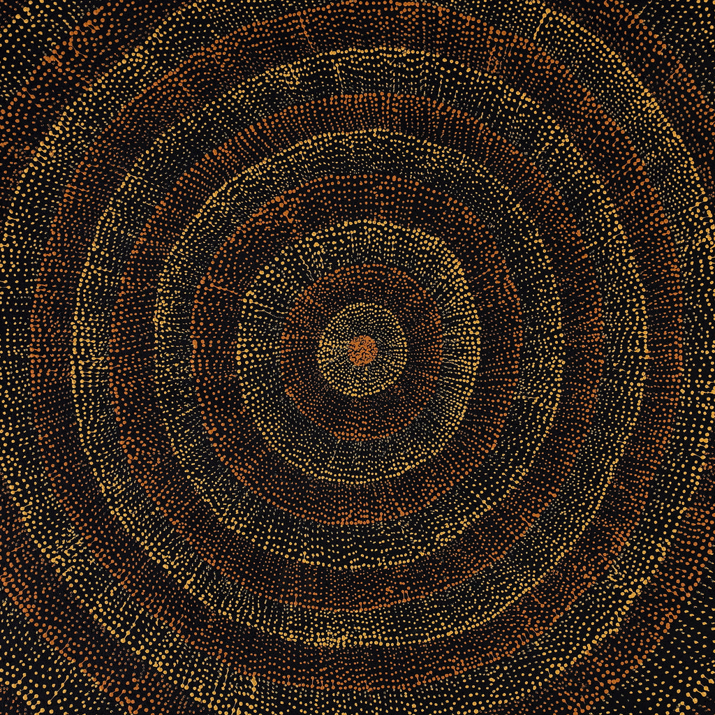 Aboriginal Artwork by Melissa Nampijinpa Karpa, Ngapa Jukurrpa (Water Dreaming) - Puyurru, 107x76cm