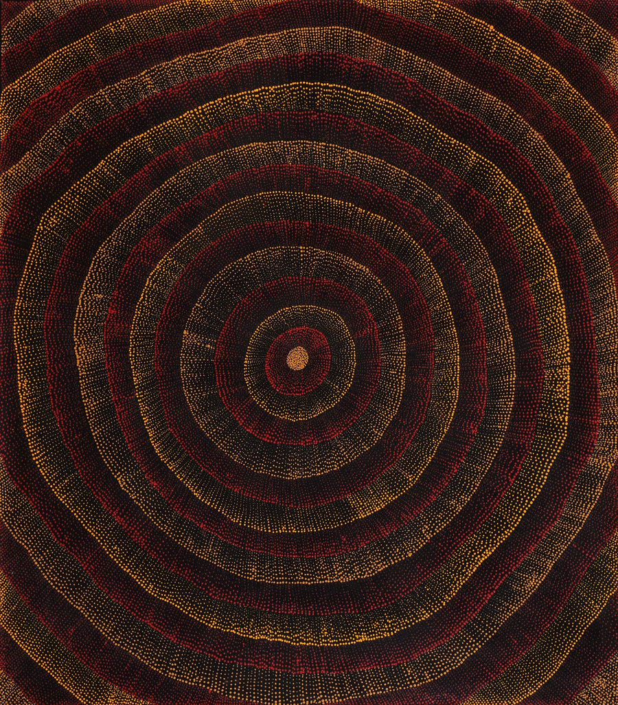 Aboriginal Artwork by Melissa Nampijinpa Karpa, Ngapa Jukurrpa (Water Dreaming) - Puyurru, 122x107cm