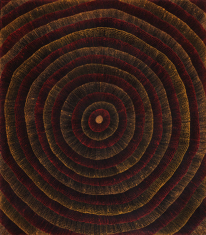 Aboriginal Artwork by Melissa Nampijinpa Karpa, Ngapa Jukurrpa (Water Dreaming) - Puyurru, 122x107cm