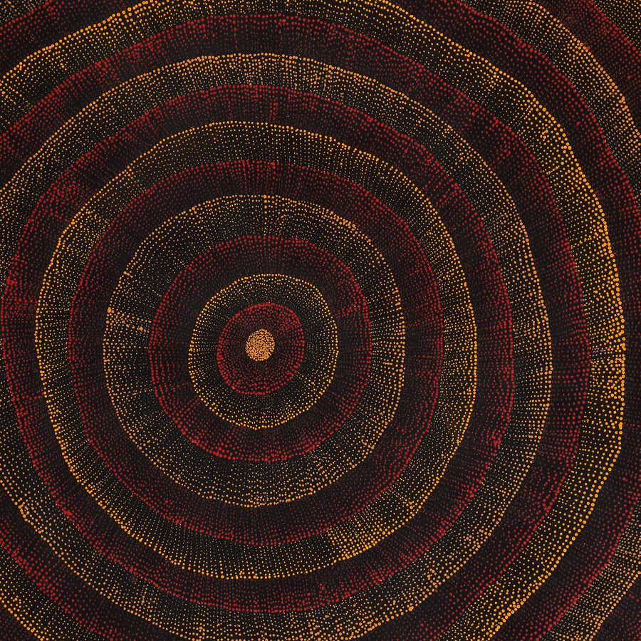 Aboriginal Artwork by Melissa Nampijinpa Karpa, Ngapa Jukurrpa (Water Dreaming) - Puyurru, 122x107cm