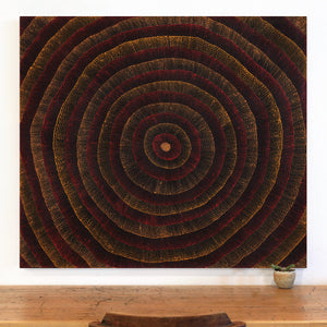 Aboriginal Artwork by Melissa Nampijinpa Karpa, Ngapa Jukurrpa (Water Dreaming) - Puyurru, 122x107cm - ART ARK®