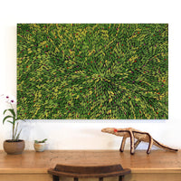 Aboriginal Artwork by Melissa Nampijinpa Karpa, Ngapa Jukurrpa (Water Dreaming) - Puyurru, 122x76cm