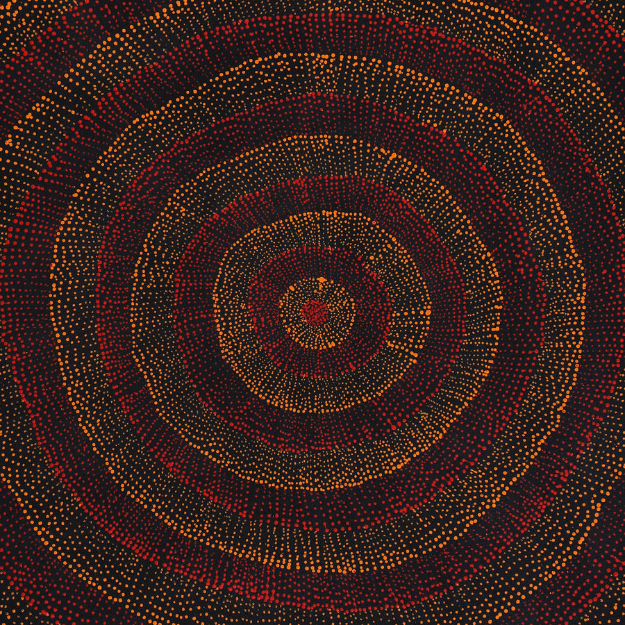Aboriginal Artwork by Melissa Nampijinpa Karpa, Ngapa Jukurrpa (Water Dreaming) - Puyurru, 122x76cm