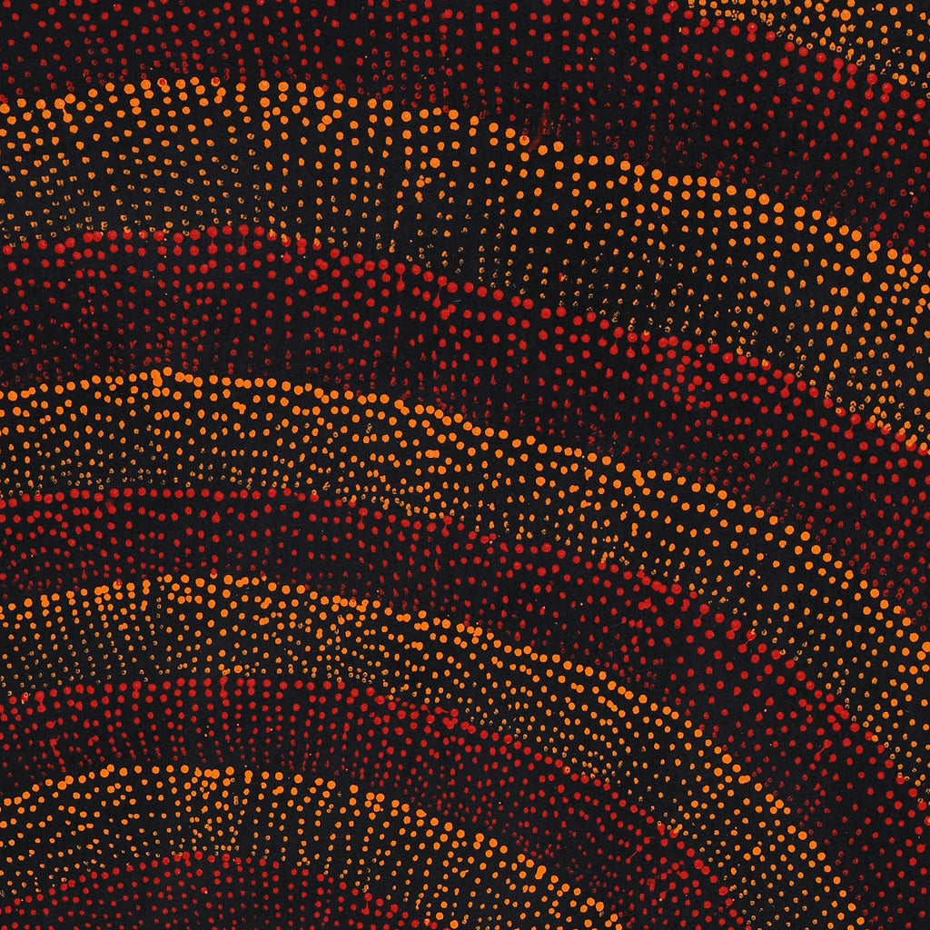 Aboriginal Artwork by Melissa Nampijinpa Karpa, Ngapa Jukurrpa (Water Dreaming) - Puyurru, 122x76cm