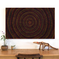 Aboriginal Artwork by Melissa Nampijinpa Karpa, Ngapa Jukurrpa (Water Dreaming) - Puyurru, 122x76cm