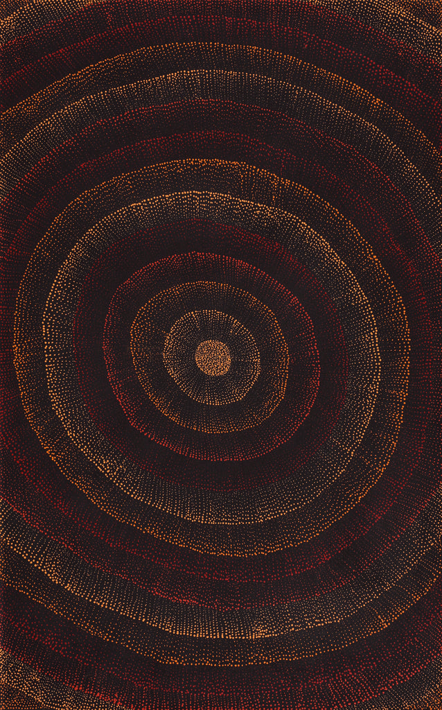 Aboriginal Artwork by Melissa Nampijinpa Karpa, Ngapa Jukurrpa (Water Dreaming) - Puyurru, 122x76cm