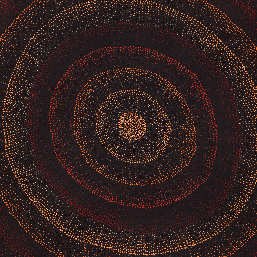Aboriginal Artwork by Melissa Nampijinpa Karpa, Ngapa Jukurrpa (Water Dreaming) - Puyurru, 122x76cm
