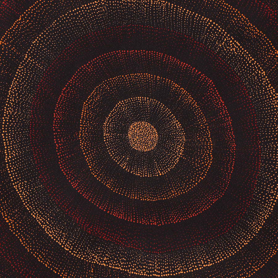 Aboriginal Artwork by Melissa Nampijinpa Karpa, Ngapa Jukurrpa (Water Dreaming) - Puyurru, 122x76cm