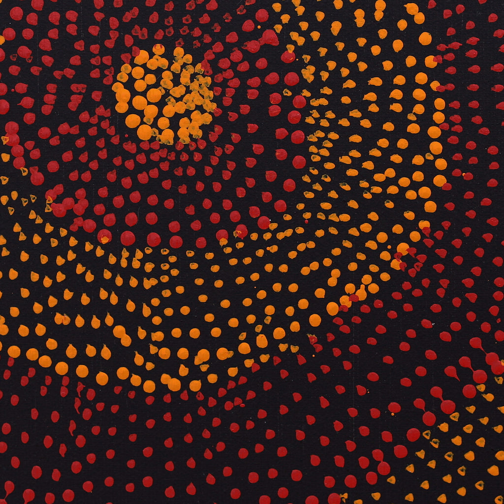 Aboriginal Artwork by Melissa Nampijinpa Karpa, Ngapa Jukurrpa (Water Dreaming) - Puyurru, 30x30cm