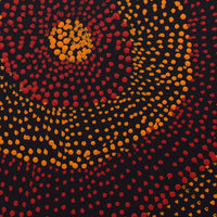 Aboriginal Artwork by Melissa Nampijinpa Karpa, Ngapa Jukurrpa (Water Dreaming) - Puyurru, 30x30cm