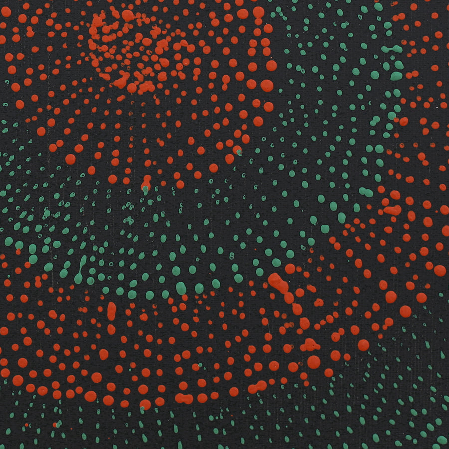 Aboriginal Artwork by Melissa Nampijinpa Karpa, Ngapa Jukurrpa (Water Dreaming) - Puyurru, 30x30cm