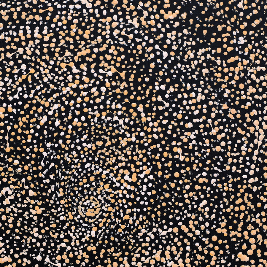 Aboriginal Artwork by Melissa Nampijinpa Karpa, Ngapa Jukurrpa (Water Dreaming) - Puyurru, 30x30cm