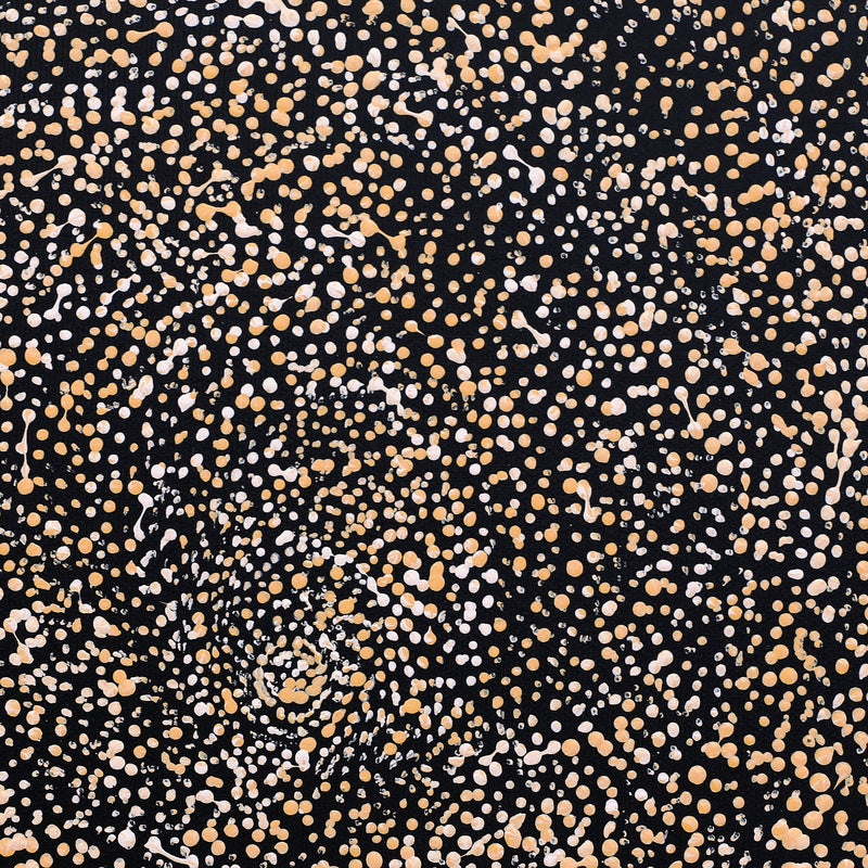 Aboriginal Artwork by Melissa Nampijinpa Karpa, Ngapa Jukurrpa (Water Dreaming) - Puyurru, 30x30cm