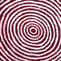 Aboriginal Artwork by Melissa Nampijinpa Karpa, Ngapa Jukurrpa (Water Dreaming) - Puyurru, 40x40cm