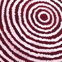 Aboriginal Artwork by Melissa Nampijinpa Karpa, Ngapa Jukurrpa (Water Dreaming) - Puyurru, 40x40cm