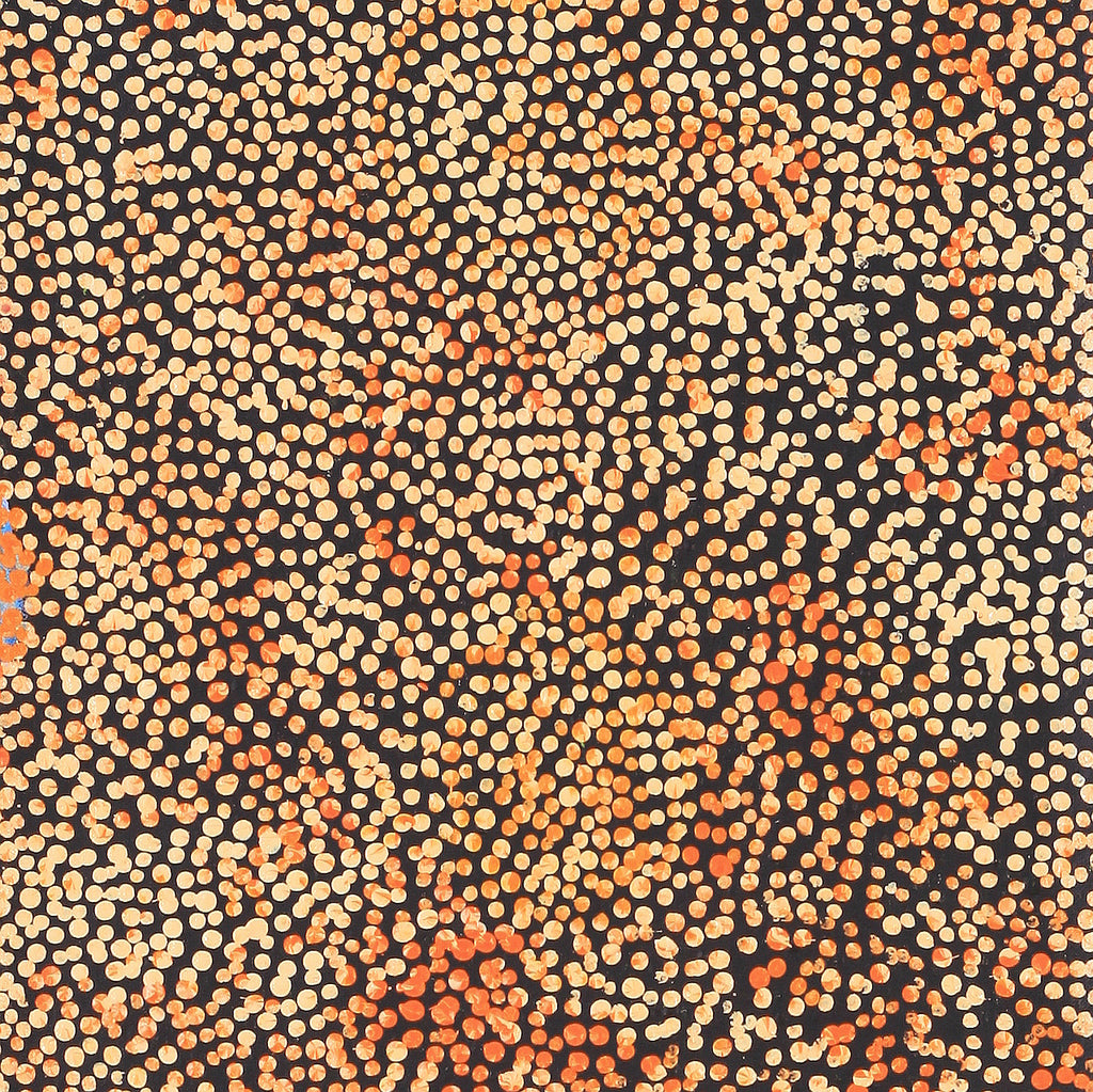 Aboriginal Artwork by Melissa Nampijinpa Karpa, Ngapa Jukurrpa (Water Dreaming) - Puyurru, 91x30cm
