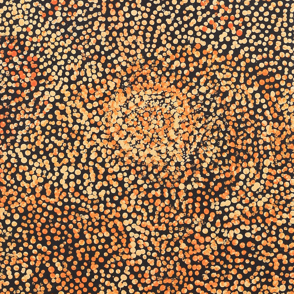 Aboriginal Artwork by Melissa Nampijinpa Karpa, Ngapa Jukurrpa (Water Dreaming) - Puyurru, 91x30cm