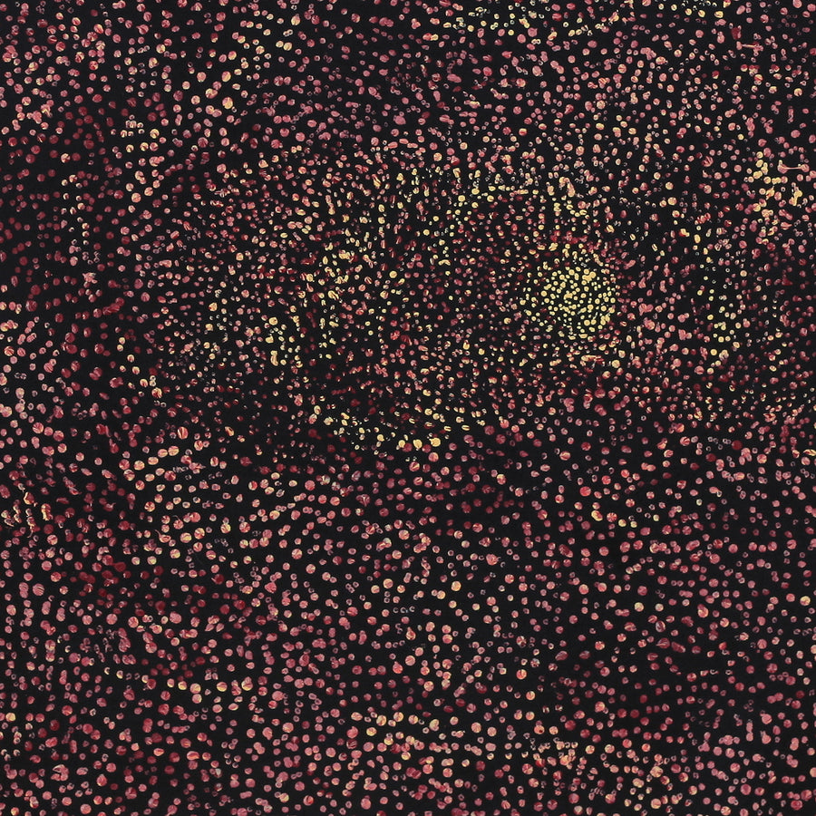 Aboriginal Artwork by Melissa Nampijinpa Karpa, Ngapa Jukurrpa (Water Dreaming) - Puyurru, 46x46cm