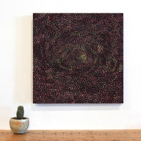 Aboriginal Artwork by Melissa Nampijinpa Karpa, Ngapa Jukurrpa (Water Dreaming) - Puyurru, 46x46cm