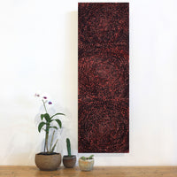 Aboriginal Artwork by Melissa Nampijinpa Karpa, Ngapa Jukurrpa (Water Dreaming) - Puyurru, 91x30cm