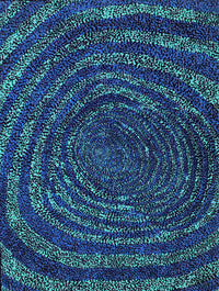 Aboriginal Artwork by Melissa Nampijinpa Karpa, Ngapa Jukurrpa (Water Dreaming) - Puyurru, 61x46cm